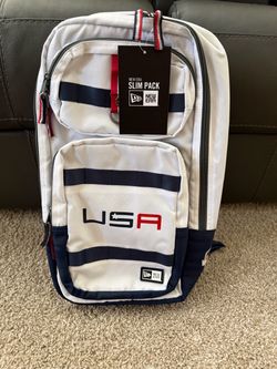 New Era 2020 Ryder Cup USA Slim Pack Backpack White NWT Whistling Straits 18x12