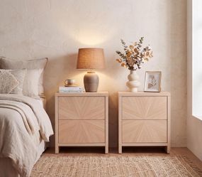 Brand new oak side table 2pcs
