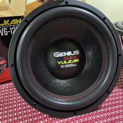 New 12” Genius Audio 1400w Max Power Subwoofer $170 Each 