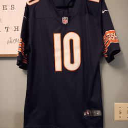 Nike On Field #10 Trubisky Football Chicago Bears NFL Embroidered Jersey. Size Large