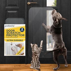 PROTECTO Door Protector from Dog Scratching, 2Pack Cat Dog Scratch Door Protector, 35.5x15.5 Dog Door Scratch Protector for Indoors Outdoors, Easy Ins