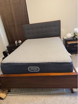 Headboard and queen bed frame only