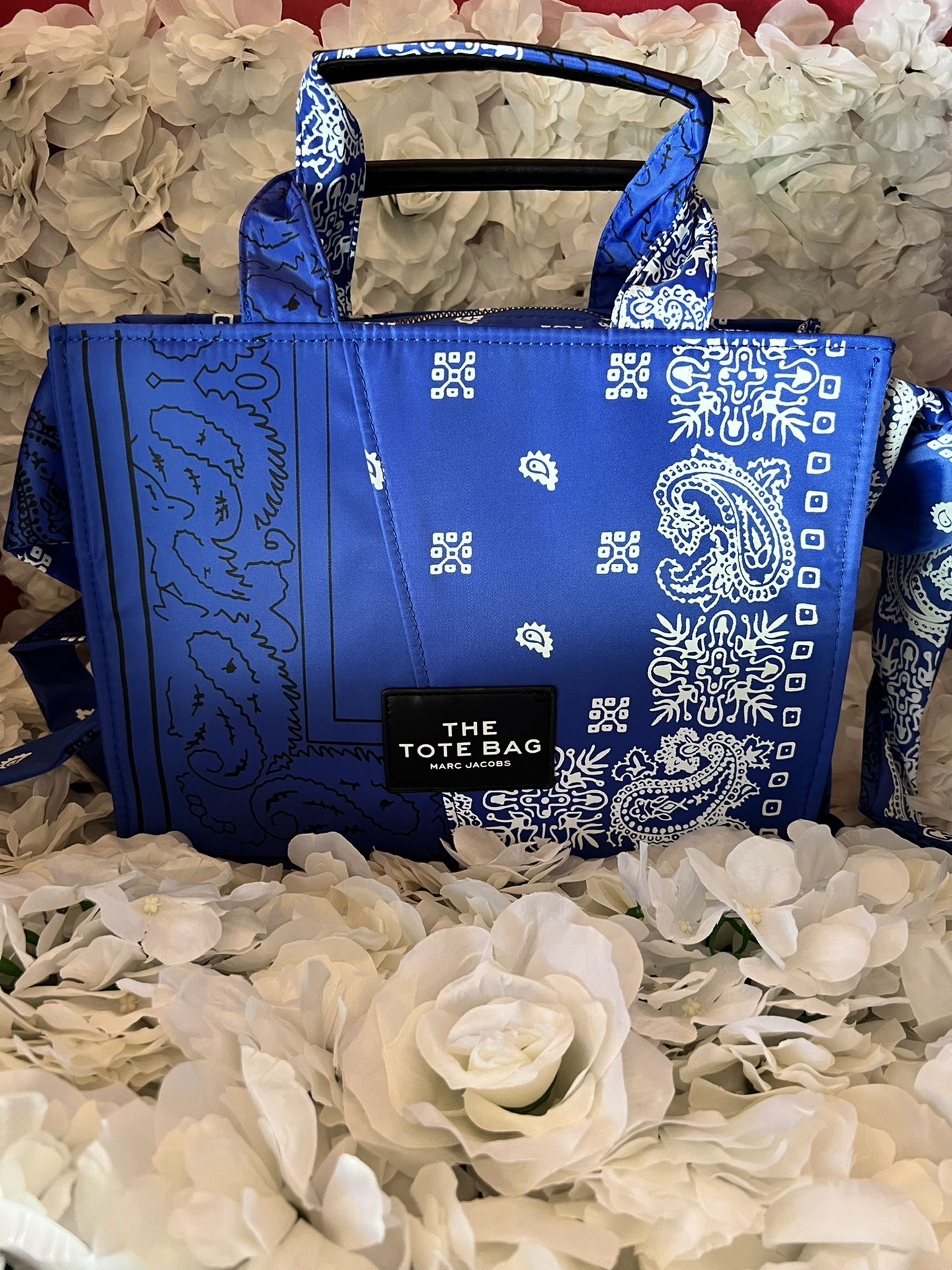 Marc Jacobs Bandana Tote Bag In Blue To