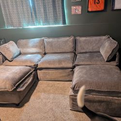Anabei Sofa 3 Seats + 2 Ottomans 