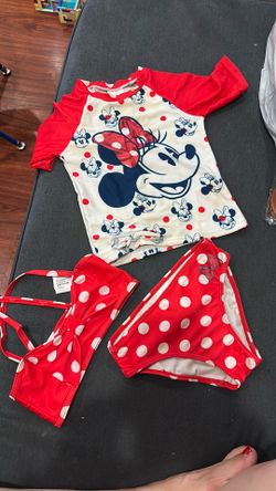 3 piece minnie mouse bathing suit size 5/6
