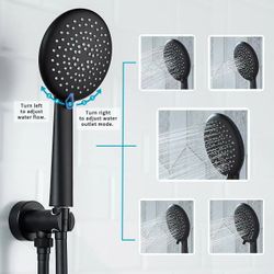 Casta Diva Rain Shower System — Black Luxury