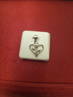 Silver 925 heart rose pendant