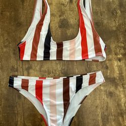 Women’s Striped Bikini Large