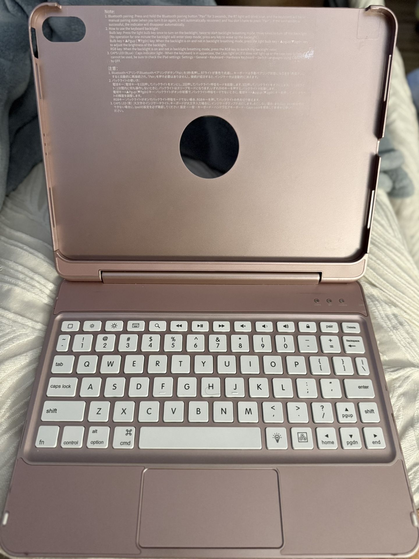 Wireless iPad Air Keyboard Case - Pink