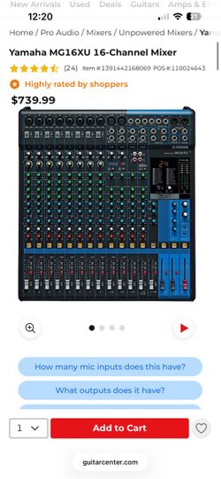 Yamaha MG16XU 16 channel mixer