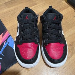 Used Jordan 1 Low Alt "Bred Toe 2.0" - Kids 12C