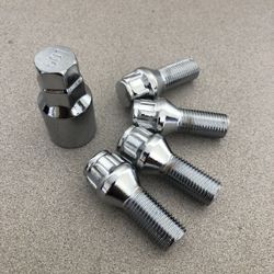 Wheel Lock Set M14x1.5 28mm Shank Audi Volkswagen 