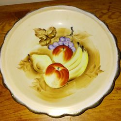 Beautiful Vintage Dish With Fruit 