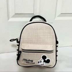 NEW Disney canvas style backpack womens Mickey Mouse