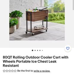 Roolling Cooler Cart With Wheels New
