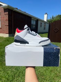 Jordan 3 red denim size 8.5