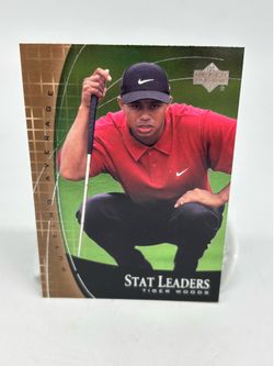2001 Upper Deck #SL7 Tiger Woods Stat Leaders RC Rookie Card
