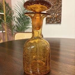 Vintage Rainbow Decanter with Mushroom Stopper