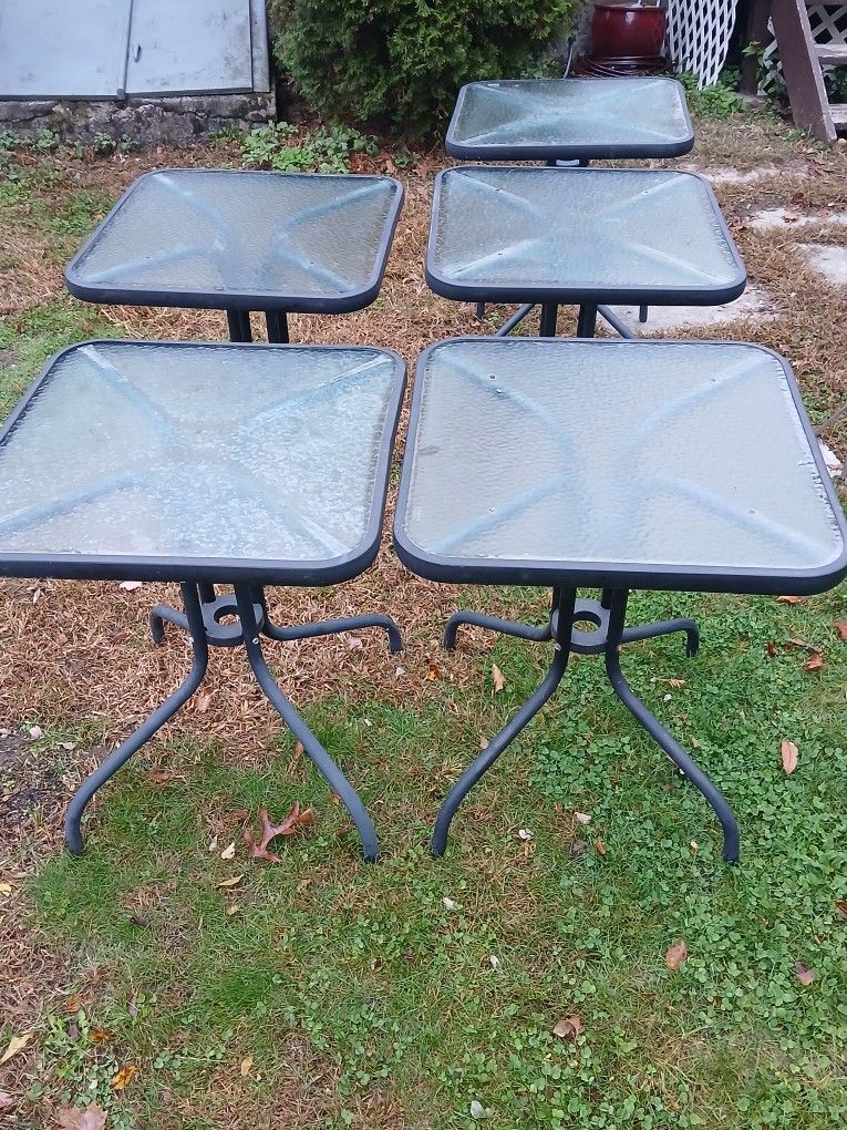 5Small Glass Tables