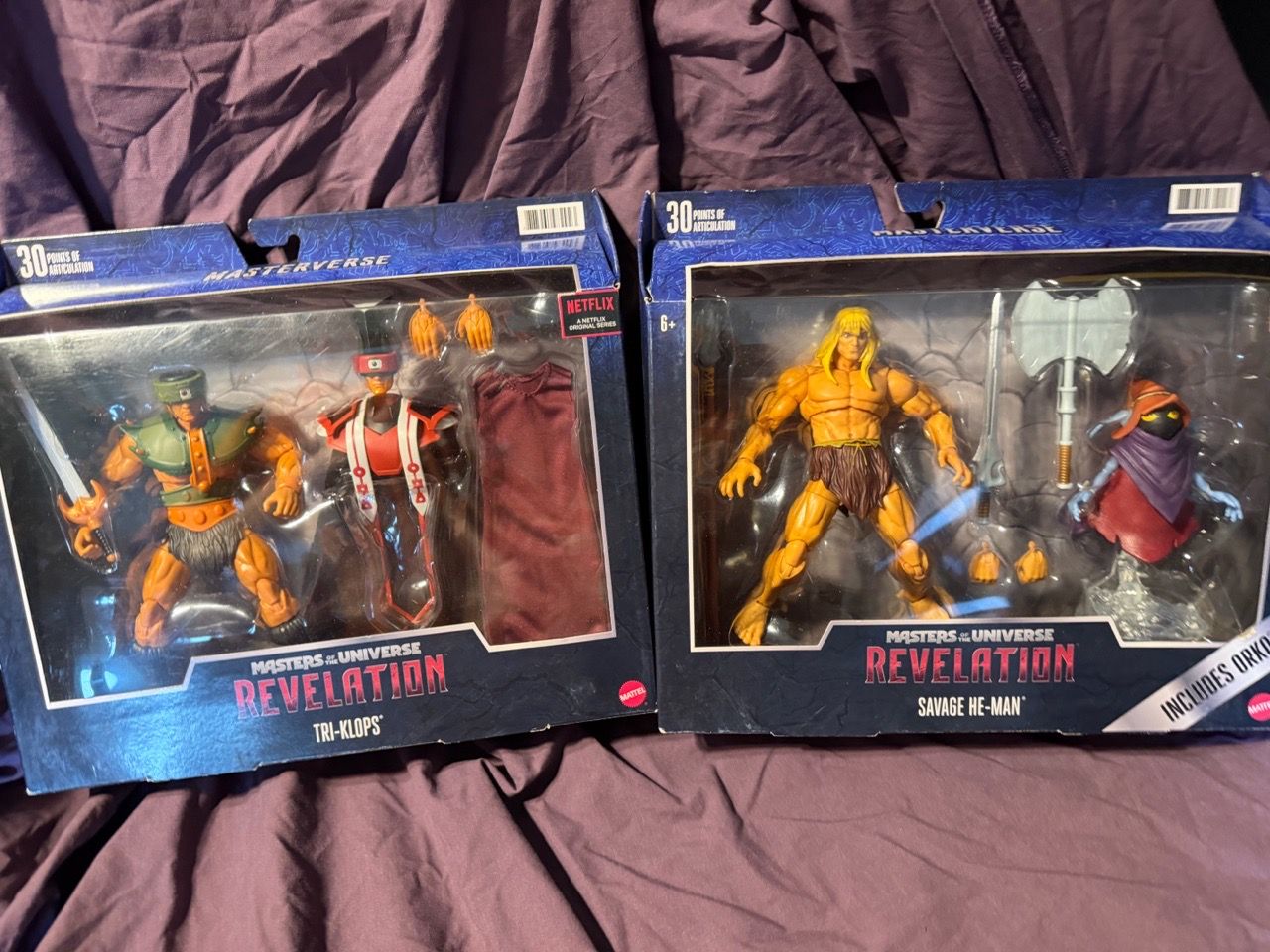 Your choice of two Masters of the universe figures. Savage He-Man,and ...