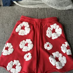 Red Denim Tears Shorts