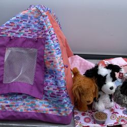 American Girl Doll Camping Lot 