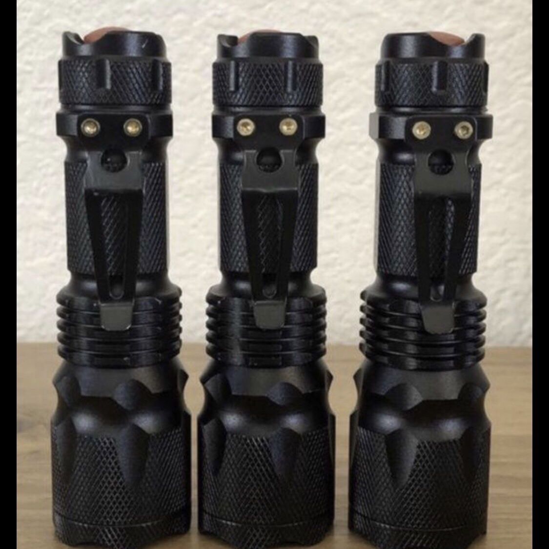 Set of 5 Torch Flashlights 250lm Water Resistant