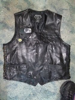 Buffalo leather vest