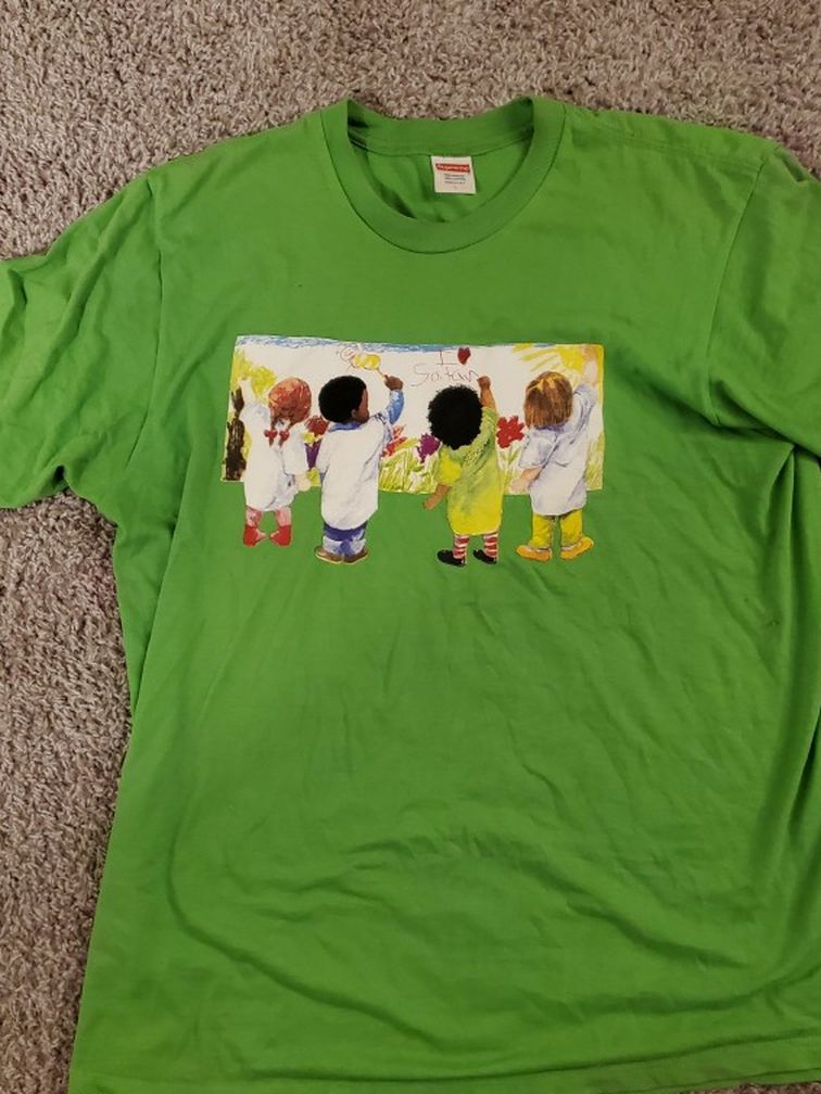 Supreme 'Kids' T Shirt Size Large