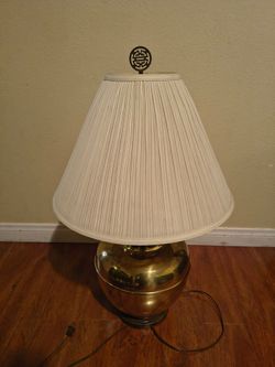 vintage brass urn-style table lamp