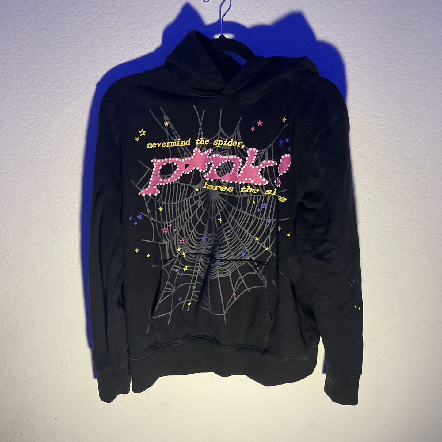 SP5DER black PINK hoodie