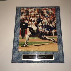 Hideo Nomo 8 X 10 Photograph In Marbleized Plaque