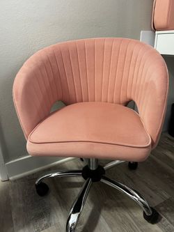 Pink vanity chair
