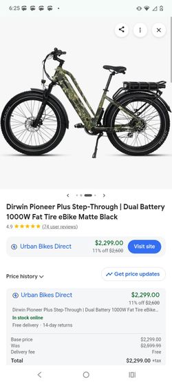 Diirwin Pioneer Plus Dual Battery Electric Bike 48v 23ah