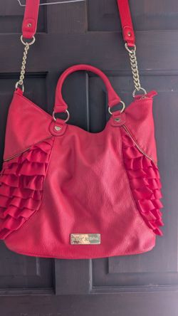 Beautiful red  Betsey Johnson hobo bag