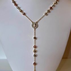 🎁ROSARIO DE LA VIRGEN DE GUADALUPE ORO LAMINADO🎁