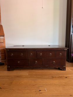 Solid Wood Apothecary Coffee Table & Storage Trunk
