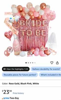 Bride to Be Bachelorette Party Decoration Kit