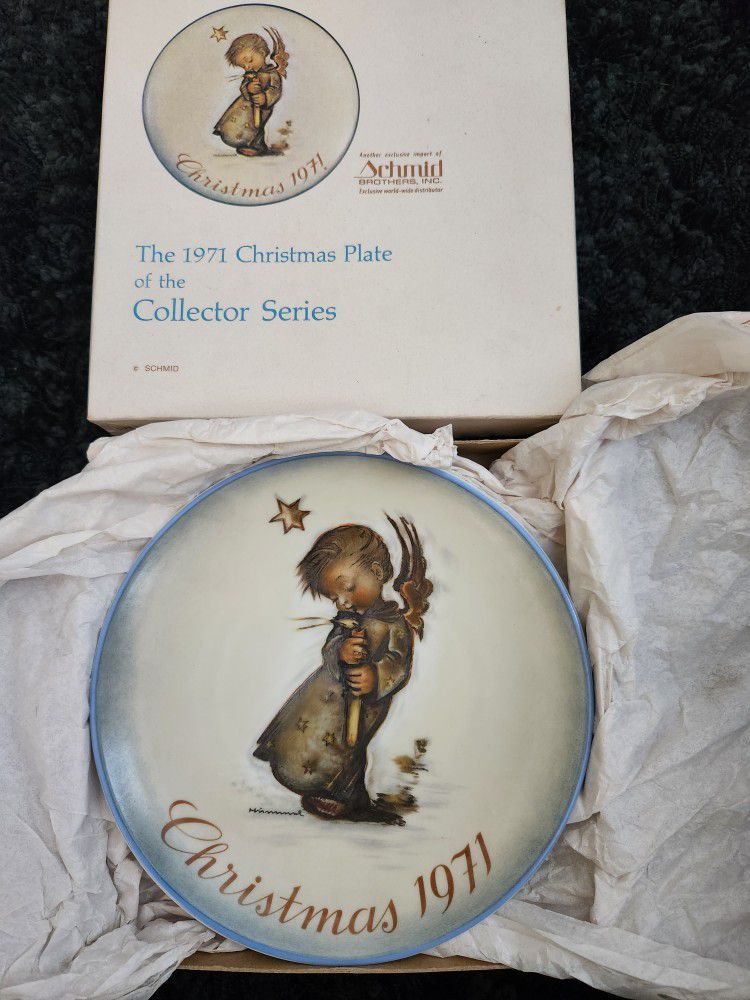 1971 Christmas Plate Vintage Schmid Brothers, Inc