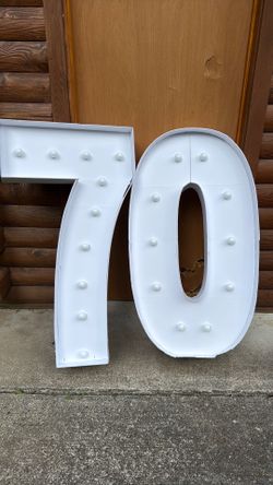 Birthday numbers with lights
