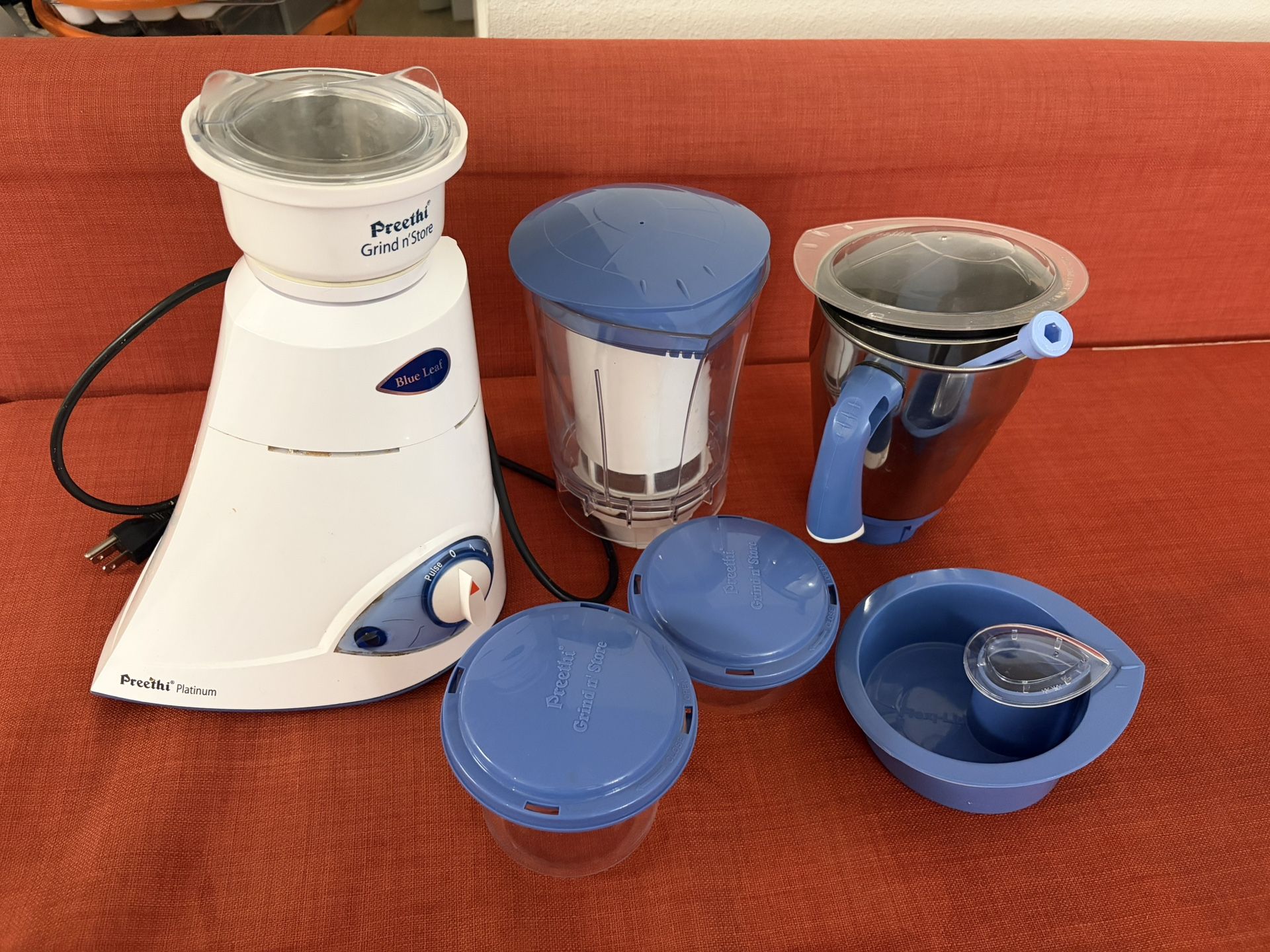 Preethi Blue Leaf Platinum 3-Jar Mixer Grinder