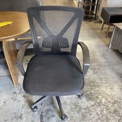 #032416 Office Desk Chair Computer Task Chair Comfy Mid-Back Swivel Rolling Chair w/Lumbar Support Armrest Executive Rolling Adjustable Height Chair f