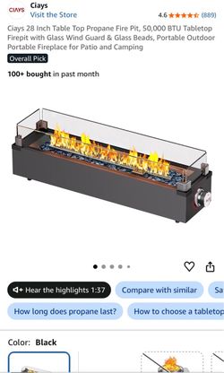 Tabletop Gas Fire Pit
