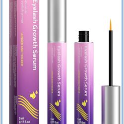 Eyelash Growth Serum, Premium Lash Serum Promotes Longer, Thicker, Fuller, Non-Irritating Eyelashes (5ml) 1K+ bought in past month