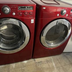 Lg Washer And Dryer Red Set