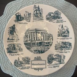 Vintage Lith O Sketch Cape Cod Massachusetts Souvenir Plate