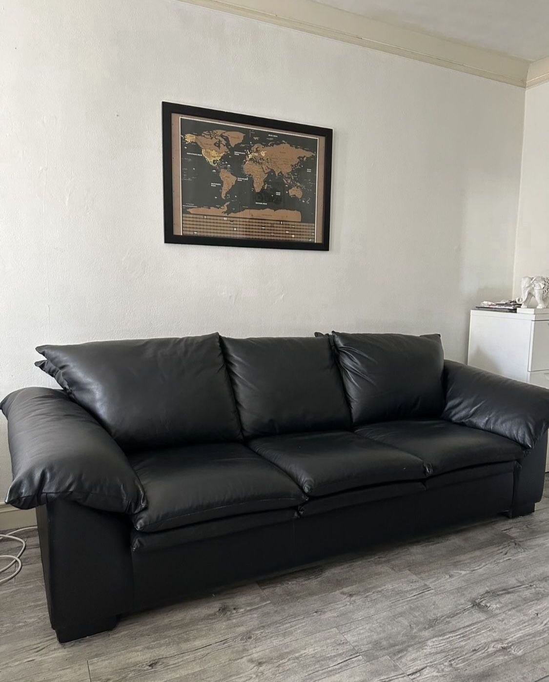 Black Leather Futon Couch