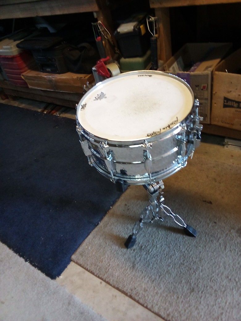 This Is A Ludwig Chrome Over Aluminum It's Hand Hammered Which Makes It Exquisite Looking