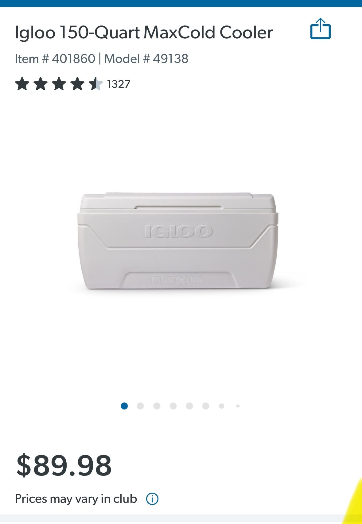 Igloo 150 Quarter Cooler