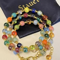 Stauer Murano Prisma Spectrum Necklace 